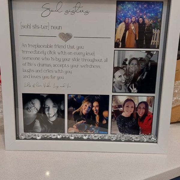 Friend Photo Frame Message Best Friend Personalised Photo Frame Besties Christmas Gift Friends ...
