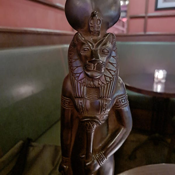 Statue of Goddess Sekhmet Black Standing Large Solid Heavy Ancient ...