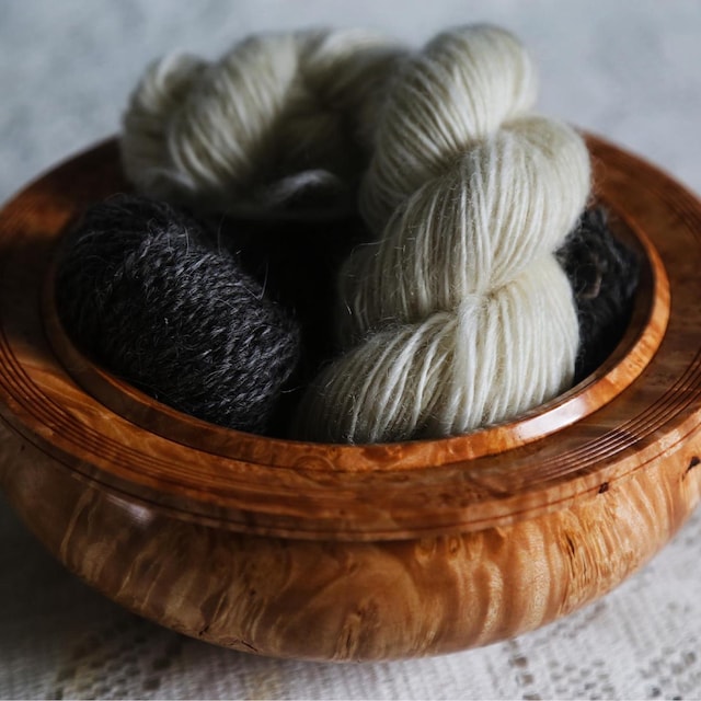bowl with yarn