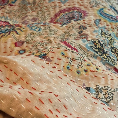 Indian Patchwork Quilt Kantha Quilt Handmade Vintage Quilts - Etsy