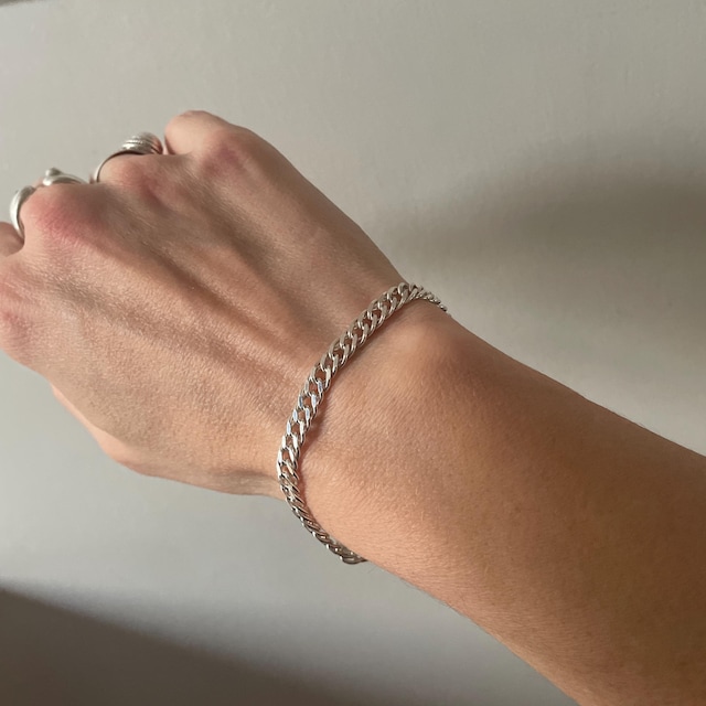 ★HARANG★ Half&Half Silver Color Mix Chain Bracelet ☆HARANG☆ Half&Half Silver Color Mix Chain Bracelet