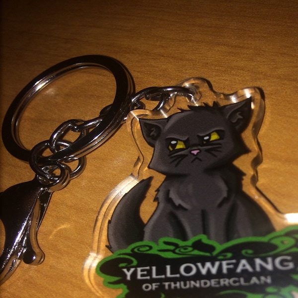 Warriors Cats Double Sided 2 Inch Acrylic Keychains or 65cm Necklace ...
