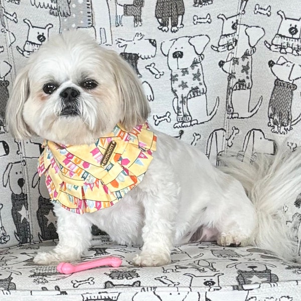 Puppachino Sprinkles Snap Closure Dog Bandana, Birthday Dog Bandana ...