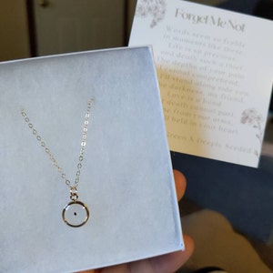 Forget Me Not Necklace Seed of Loss Seed of Miscarriage Gift for Loss ...