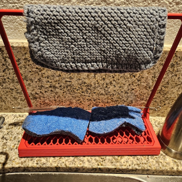 Gazzaladra Kitchen Sponge Holder | Sink Sponge Organizer | 3D Printed ...