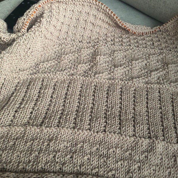 Knitting Pattern ~ Easy Sampler Baby Blanket in DK Yarn ~ ENGLISH ~ PDF ...