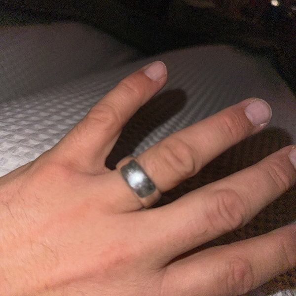 Anello A Fascia Larga, Anello Regolabile, Anello In Argento 925, Anello - Foto 6