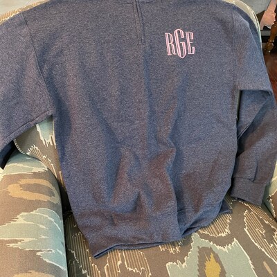 Monogram Quarter Zip Pullover Sweatshirt Christmas Gift for - Etsy