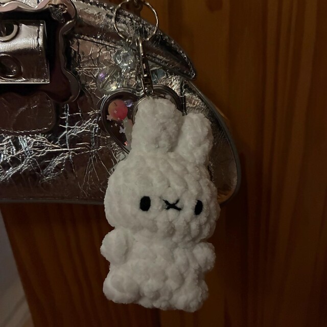 Crochet White Bunny Keychain: Handmade Amigurumi Plush - Etsy Canada
