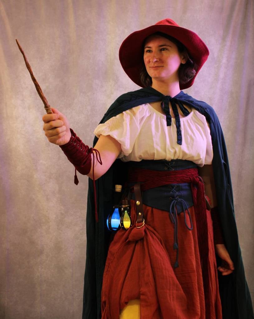 Glowing Light Elixir in Small Potion Bottle with Leather Holster, USB Rechargeable