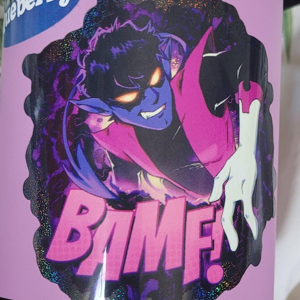 BAMF! || Nightcrawler X-men Holographic Sticker - Etsy