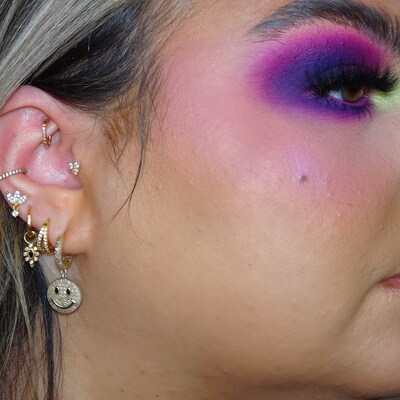 Las Mejores Ofertas En Pendientes Finos De Oro Amillo Con Zafiro