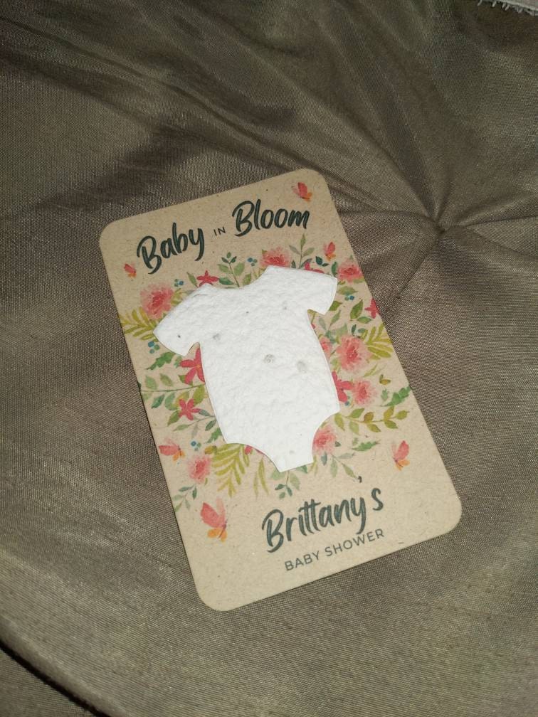 Baby In Bloom Baby Shower Favors For Guests - Wildflower Seed Packets Alternative - Good For Goodie Bags or Prizes