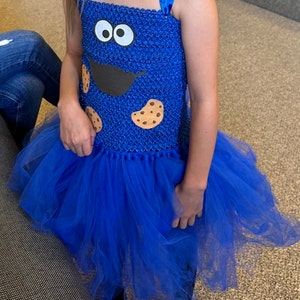 Cookie Monster Costume Tutu Dress With Cotton Lined Top - Etsy