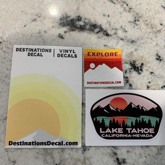 Lake Tahoe Nevada Decal Sticker 3 Skiing Lakes Boating Souvenir Gift