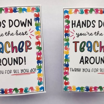 Printable Teacher Appreciation Umbrella Gift Tag, Rain Shine Greatest ...