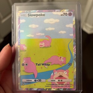 Custom, Holographic, Glossy, Pocket TCG Handcrafted Pokmon Cards - Slowpoke  - Etsy