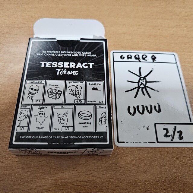 25 Double-Sided Dry Erase Cards / Tokens - Reusable For MTG, FAB, D&D, Board Games & More By Tesseract Games