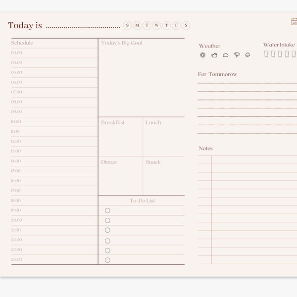 Printable Mini Calendar 2024 Mini Calendar 2024 3 X 3 Etsy