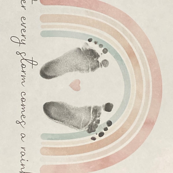 Daddy Footprint Poem Following in Your Footsteps Fathers Day Birthday ...