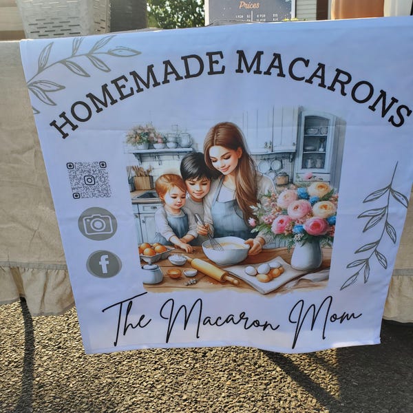 Macaron Floral Paint Custom 30th Birthday Backdrop main image 1