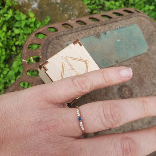 Rose Gold Minimalist Engagement Ring, Dainty Engagement Ring 