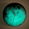 Moon Wall Clock, Moon Glow Clock, Planetary Decor, Glow in the Dark ...