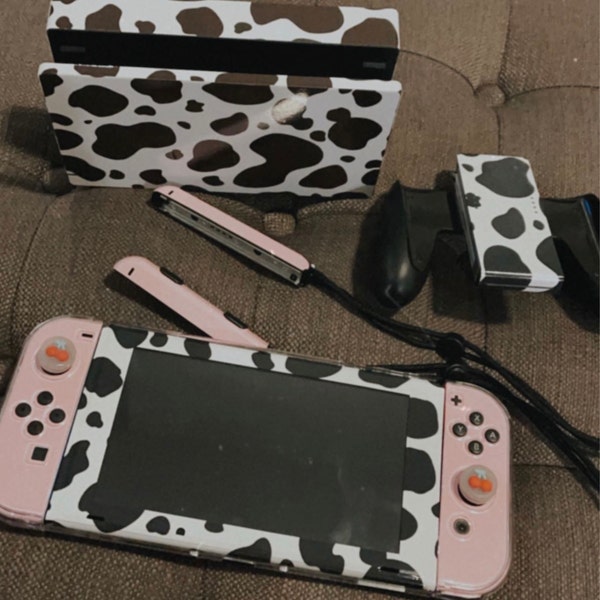 Nintendo Switch Skin | Pink Cow Design | 3M High Quality Full Coverage ...