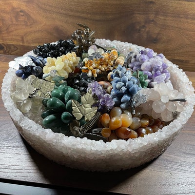 Tumbled Stone Bowl Custom Handmade Tray With Natural - Etsy
