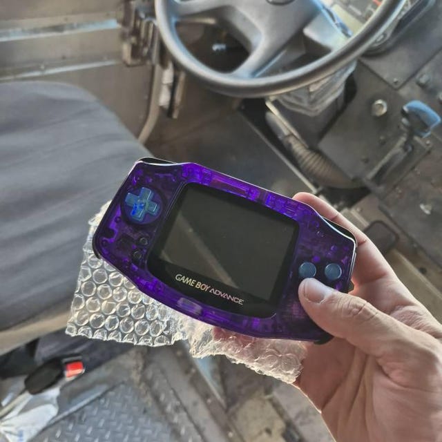 Custom IPS Backlit Nintendo Gameboy Advance Mirror Purple/ Sky