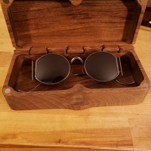 Handcrafted Walnut Wood Glasses Case - Etsy