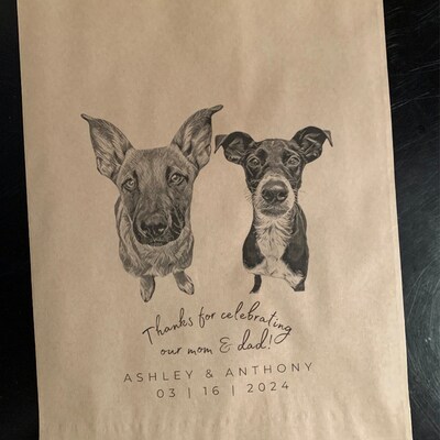 25 Wedding Doggie Bag Wedding Doggy Bag Dog Treat Bag Wedding Dog Treat ...