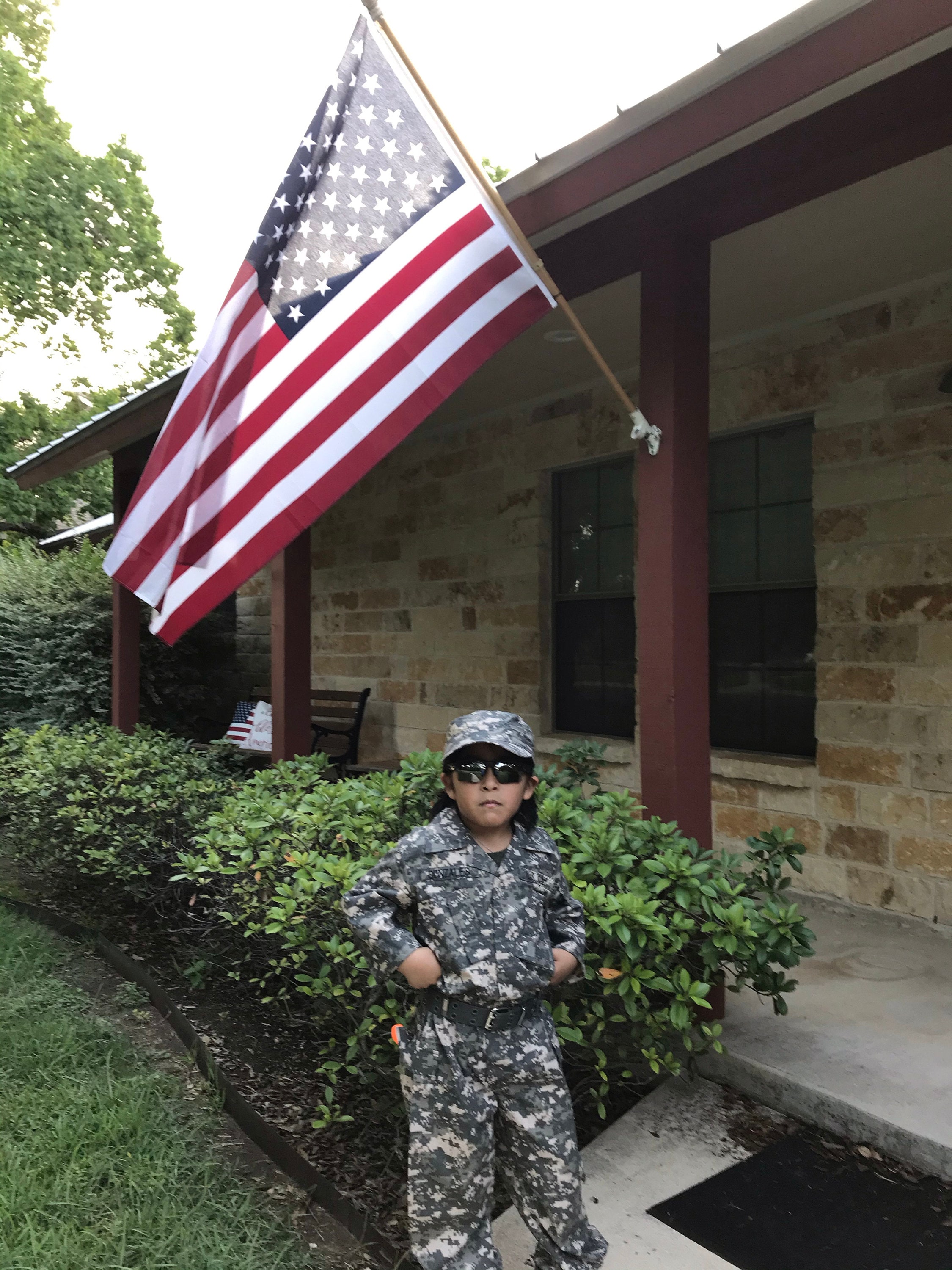 Kid&#39;s Army Costume | Authentically PERSONALIZED | FREE Camo Hat | Kid&#39;s Camo Costume | Kid&#39;s Birthday gift | Kid&#39;s Christmas Present