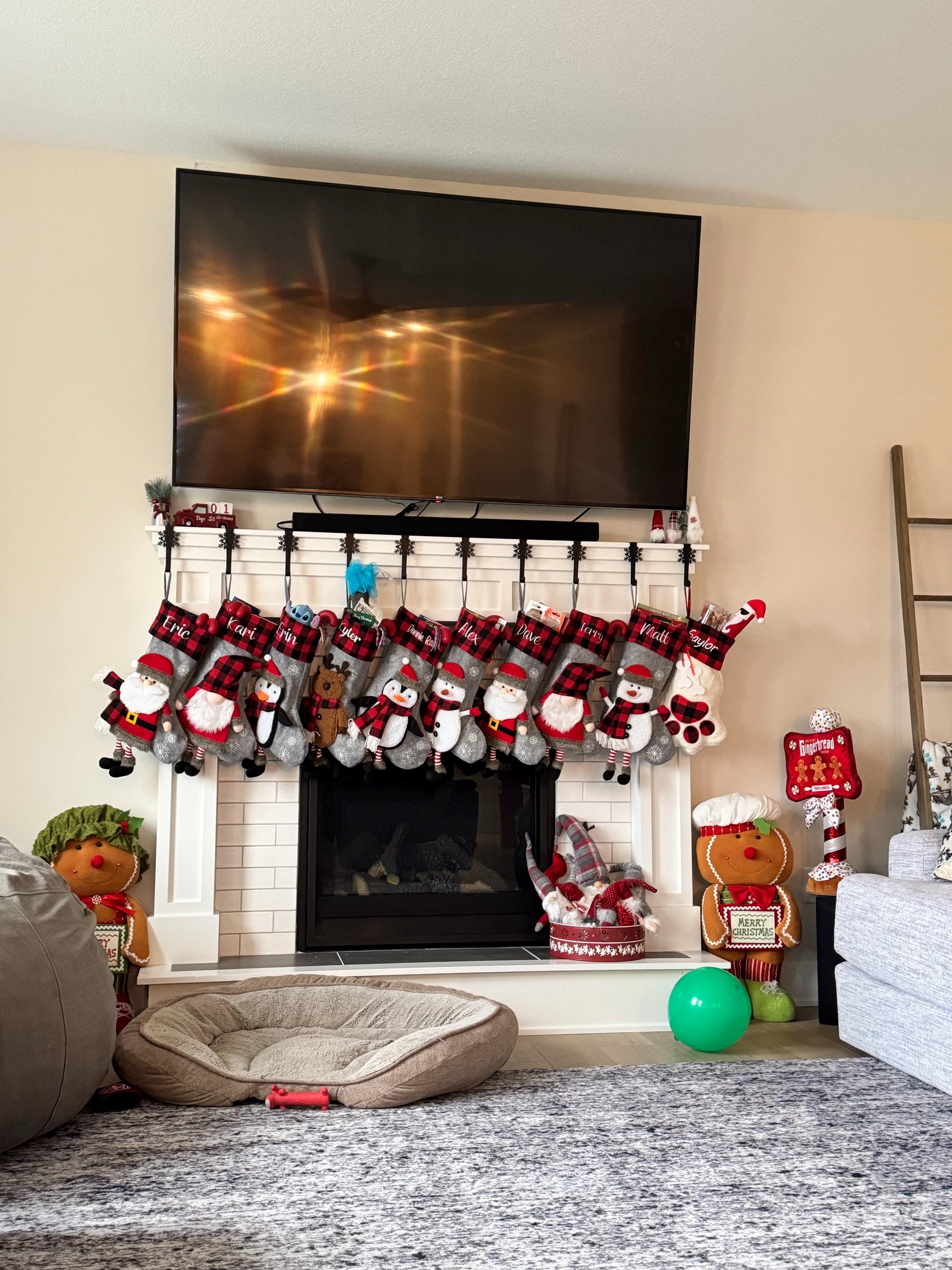 Personalized Family Christmas Stockings, Custom 3D Christmas Stockings, Holiday Decor, Embroidered Stockings With Name, Monogram Stocking