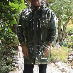 Smoked Transparent Vinyl Trench Raincoat. Gorgeous Raincoat | Etsy