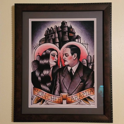 Morticia and Gomez the Adams Family Art Print - Etsy