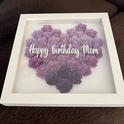 Ombre Custom Flower Shadow Box Assorted Paper Flower Box Customized ...