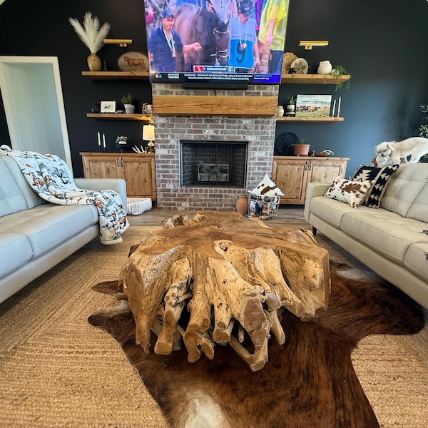 Rustic Luxury – Solid Teak Root Coffee Table - Etsy