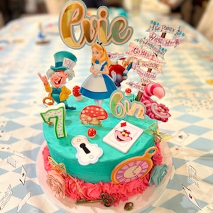 LaVenty Alice in Onederland Cake Decoration Party Supplies