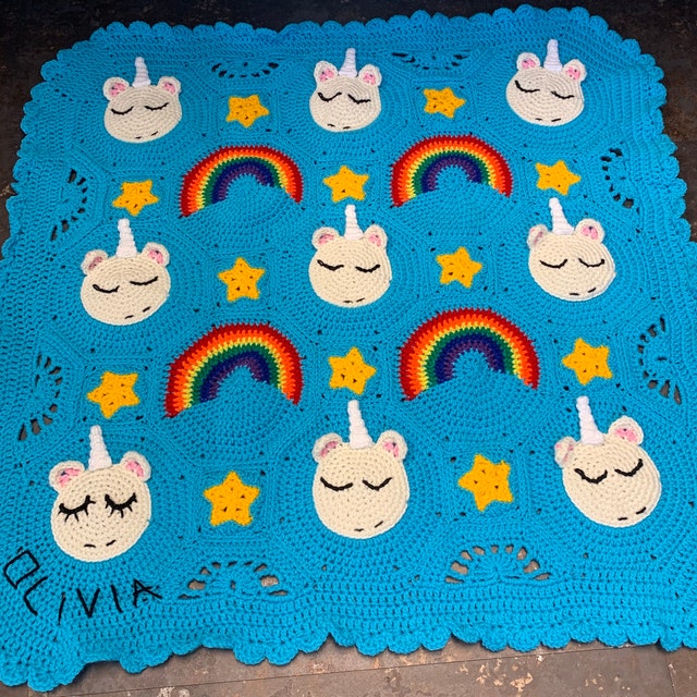 Crochet PATTERN Unicorn Utopia Crochet Blanket Pattern, Unicorn Afghan  Pattern, Rainbow Stars Baby Blanket Pattern PDF Download (Download Now) 