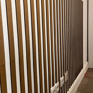 Oak Wooden Wall Slats Narrow Size 3D Wall Panels Wooden -  Portugal