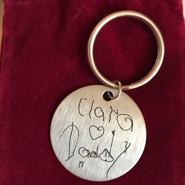 Handwriting Keychain, Custom Handwriting, Memorial Gift, Bereavement ...