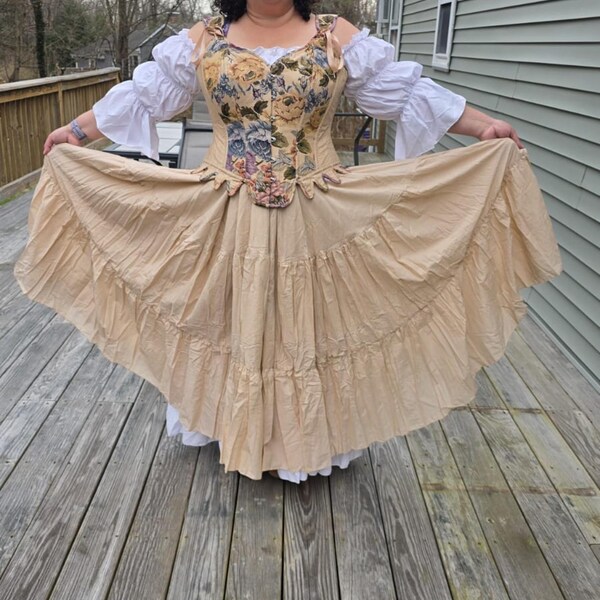 Retro Vintage Medieval Renaissance 17th Century Dress Cosplay