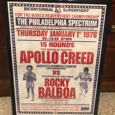 THE ORIGINAL Rocky Balboa Vs Apollo Creed Poster Vintage - Etsy