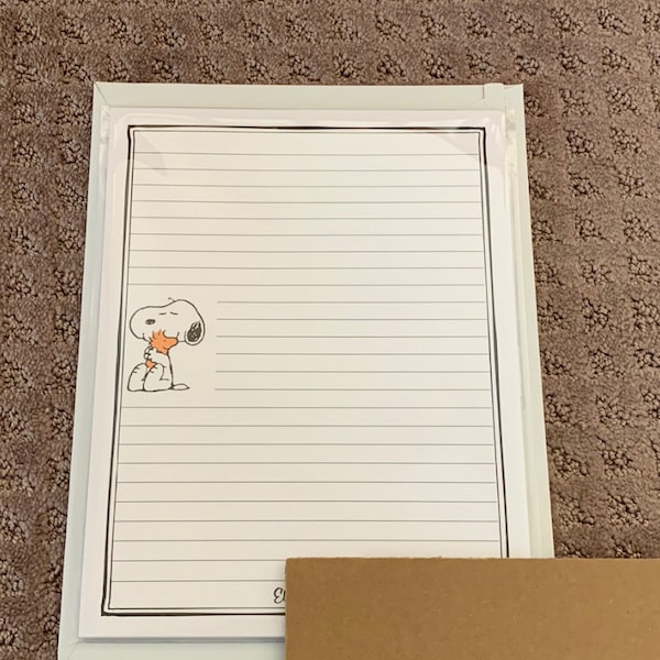 Lined Stationery Set Snoopy and Woodstock - Stationary Writing Paper ...