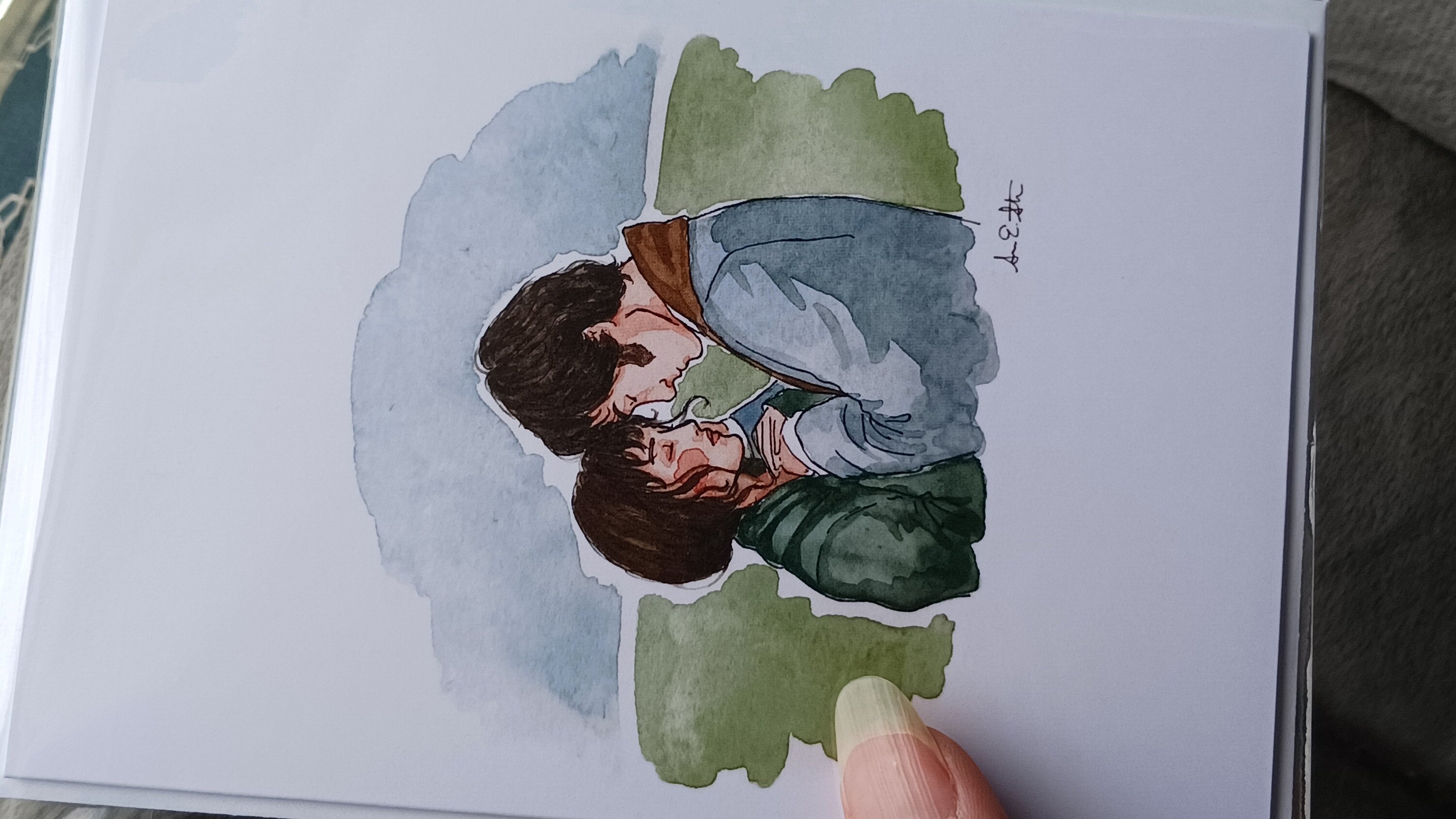 Pride & Prejudice Greeting Card | Jane Austen Watercolor | Blank Stationary | Literary Greeting Card | Elizabeth and Darcy | Individual Card