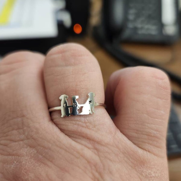 Lovely Pet Animals Open Ring Statement Ring