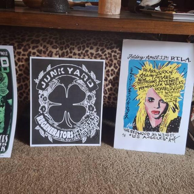 JUNKYARD Rare Signed Gig Poster by Artist Adam Turkel Punk Rock