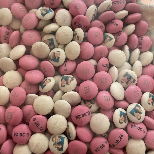 Custom Printed Chocolates ANNIVERSARY M m s Candy Coated Chocolate Personalized Favors Photo Custom Candy Etsy