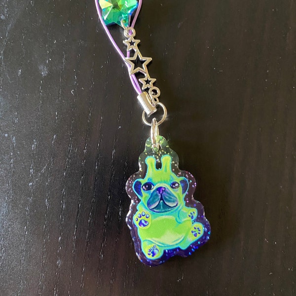 Geeble Jotchua Alienposting Glitter Acrylic Phone Charm - Etsy